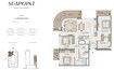 Emaar Seapoint Apartments 3 Beds Layout