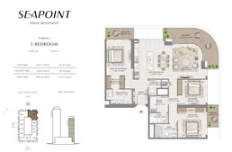 3 Beds 1855 Sq. Ft. Apartment in Emaar Seapoint Apartments