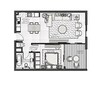 Emaar Seashore 1 Bed Layout