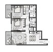 Emaar Seashore 2 Beds Layout