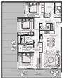 Emaar Seashore 3 Beds Layout