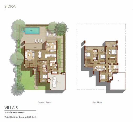 Emaar Sidra Villas 5 Beds Layout
