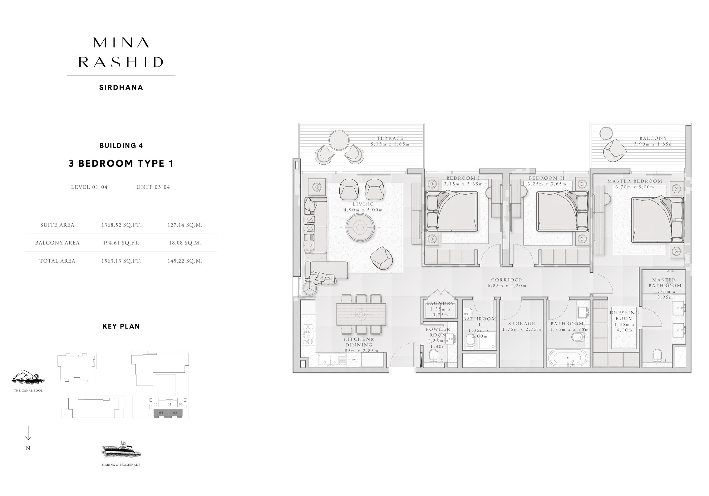 Emaar Sirdhana 3 Beds Layout