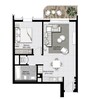 Emaar South Beach 1 Bed Layout
