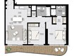 Emaar South Beach 2 Beds Layout