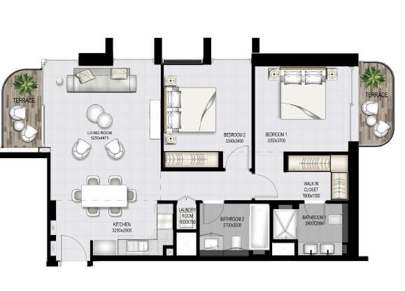 2 Beds 1104 Sq. Ft. Apartment in Emaar South Beach