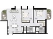 Emaar South Beach 2 Beds Layout