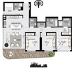 Emaar South Beach 3 Beds Layout