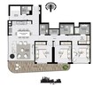 Emaar South Beach 3 Beds Layout