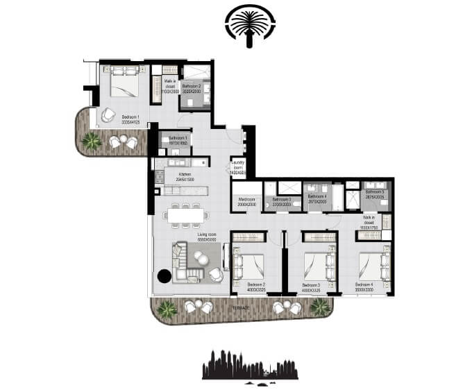 4 Beds 2249 Sq. Ft. Apartment in Emaar South Beach