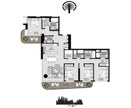 4 Beds 2249 Sq. Ft. Apartment in Emaar South Beach