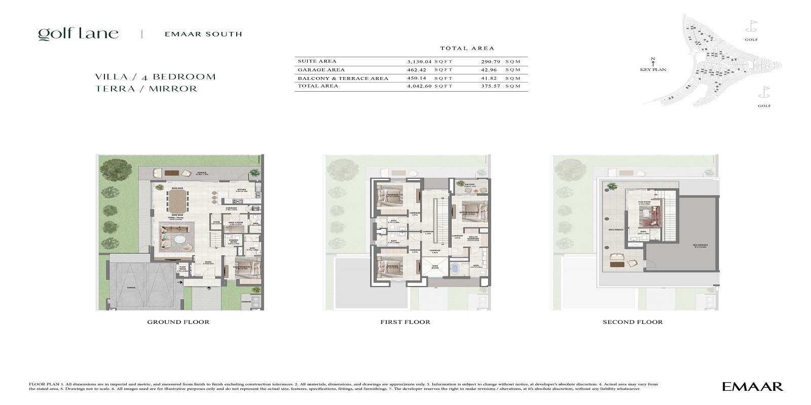 4 Beds 4043 Sq. Ft. Villa in Emaar South