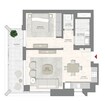 Emaar Sunset 1 Bed Layout