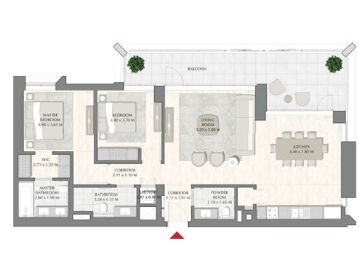 2 Beds 1581 Sq. Ft. Apartment in Emaar Sunset