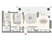 Emaar Sunset Creek Beach 2 Beds Layout