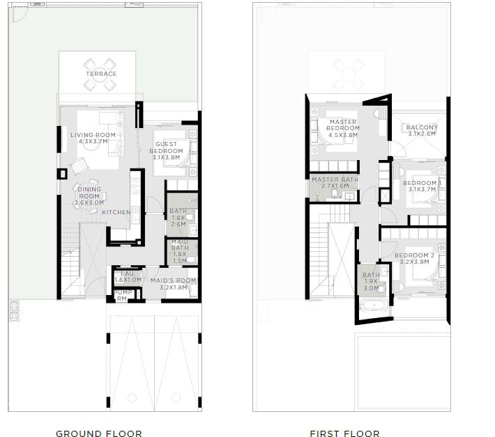 4 Beds 2187 Sq. Ft. Townhouse in Emaar Talia The Valley