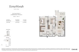 2 Beds 1231 Sq. Ft. Apartment in Emaar Terra Woods