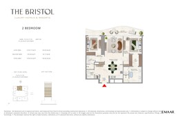 2 Beds 1470 Sq. Ft. Apartment in Emaar The Bristol