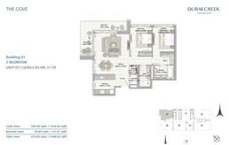2 Beds 1346 Sq. Ft. Apartment in Emaar The Cove