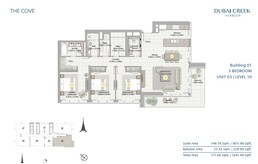 3 Beds 1841 Sq. Ft. Apartment in Emaar The Cove