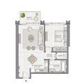 Emaar The Grand 1 Bed Layout