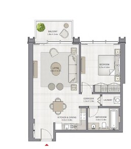 1 Bed 797 Sq. Ft. Apartment in Emaar The Grand
