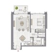 Emaar The Grand 1 Bed Layout