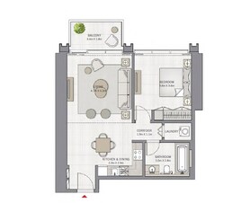 1 Bed 816 Sq. Ft. Apartment in Emaar The Grand