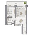 Emaar The Grand 1 Bed Layout