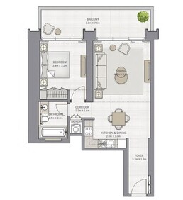 1 Bed 898 Sq. Ft. Apartment in Emaar The Grand