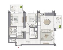 2 Beds 1228 Sq. Ft. Apartment in Emaar The Grand
