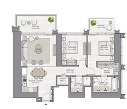 2 Beds 1282 Sq. Ft. Apartment in Emaar The Grand