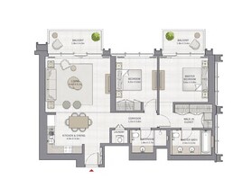2 Beds 1286 Sq. Ft. Apartment in Emaar The Grand