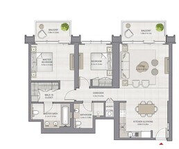 2 Beds 1329 Sq. Ft. Apartment in Emaar The Grand