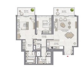 2 Beds 1479 Sq. Ft. Apartment in Emaar The Grand