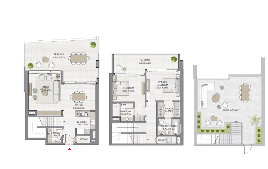 Emaar The Grand 2 Beds Layout