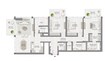 Emaar The Grand 3 Beds Layout