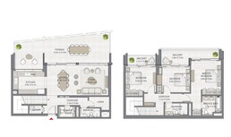 3 Beds 2399 Sq. Ft. Apartment in Emaar The Grand