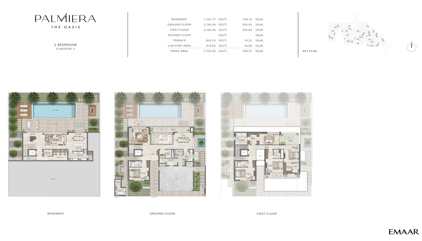 5 Beds 7753 Sq. Ft. Villa in Emaar The Oasis