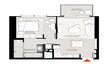 Emaar The St Regis Residences 1 Bed Layout
