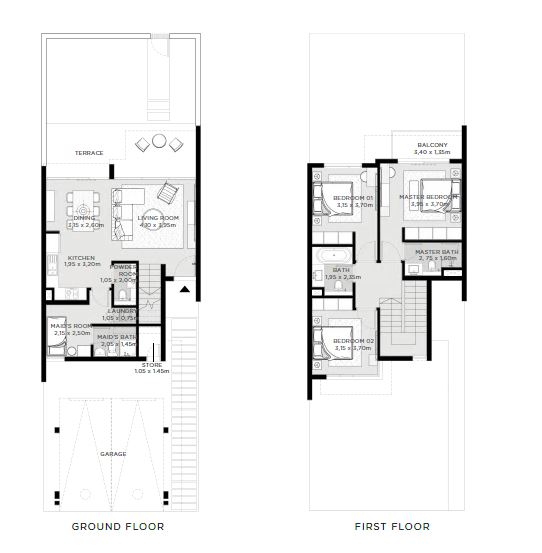 3 Beds 1988 Sq. Ft. Townhouse in Emaar EDEN