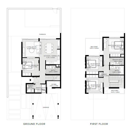 emaar the valley townhouse 4bhk 2322sqft191
