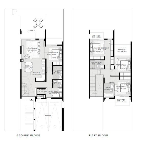 4 Beds 2335 Sq. Ft. Townhouse in Emaar EDEN