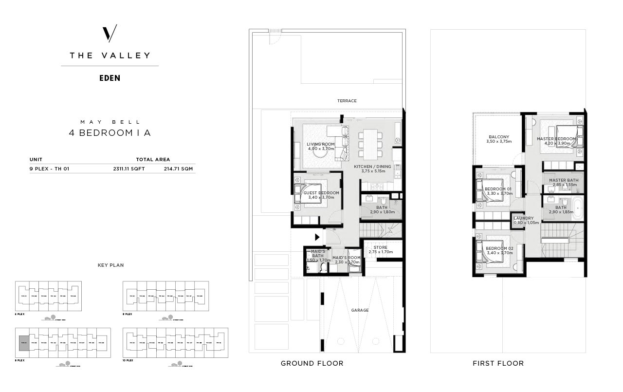 4 Beds 2311 Sq. Ft. Villa in Emaar The Valley