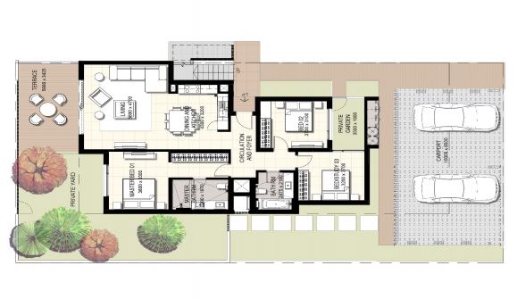 Emaar Urbana 3 3 Beds Layout