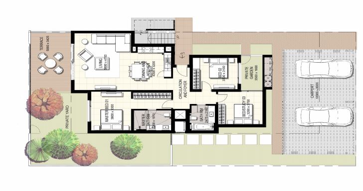 Emaar Urbana 3 3 Beds Layout