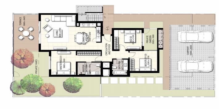Emaar Urbana 3 3 Beds Layout