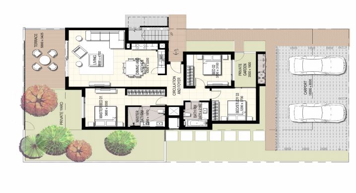Emaar Urbana 3 3 Beds Layout