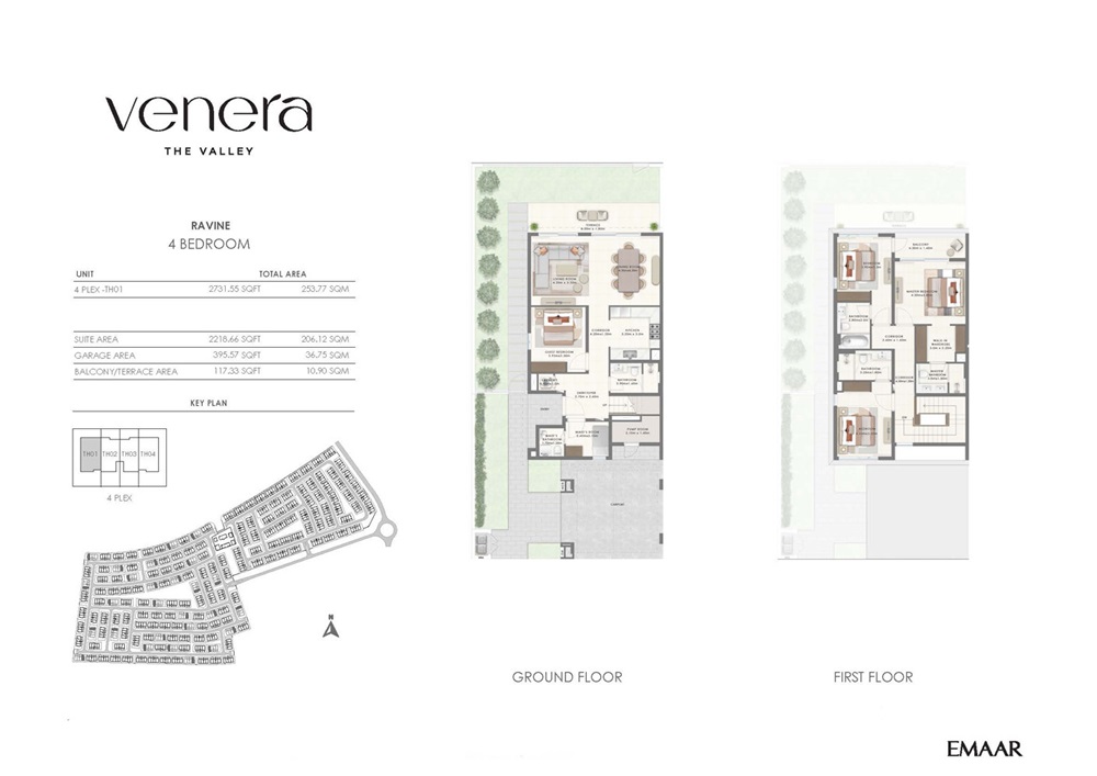 Emaar Venera 4 Beds Layout