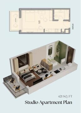 421 Sq. Ft. Studio in Emerald Vision Tower